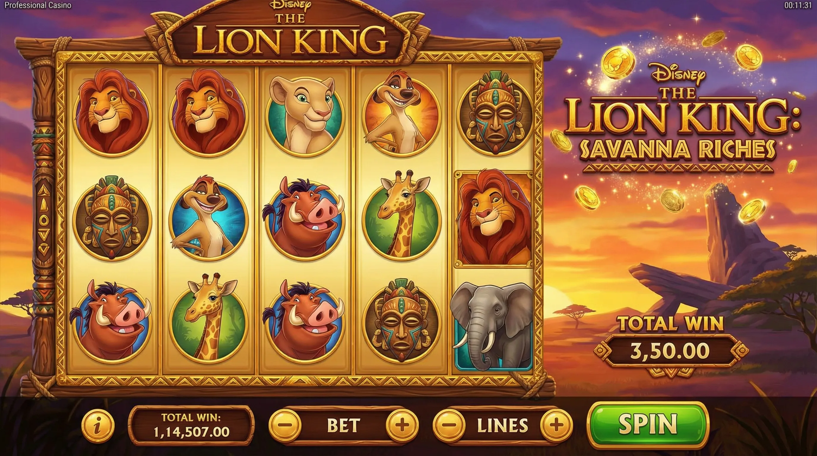 mgmbet caça-níqueis tema safari africano leão